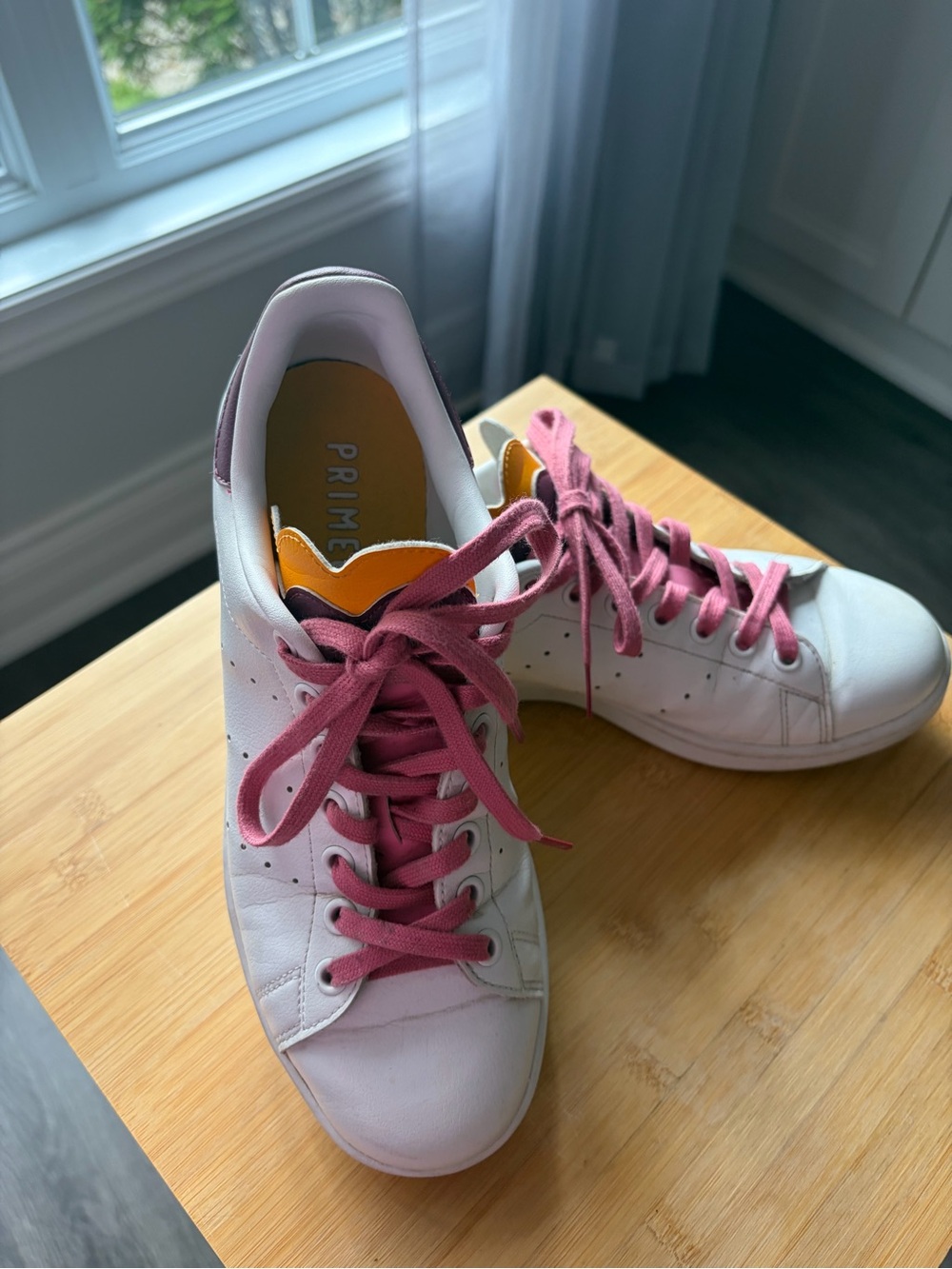 Adidas Stan Smith Sneakers White/ Rose Tone/Solar Gold Sz 8 (Release Dt 09/2021)